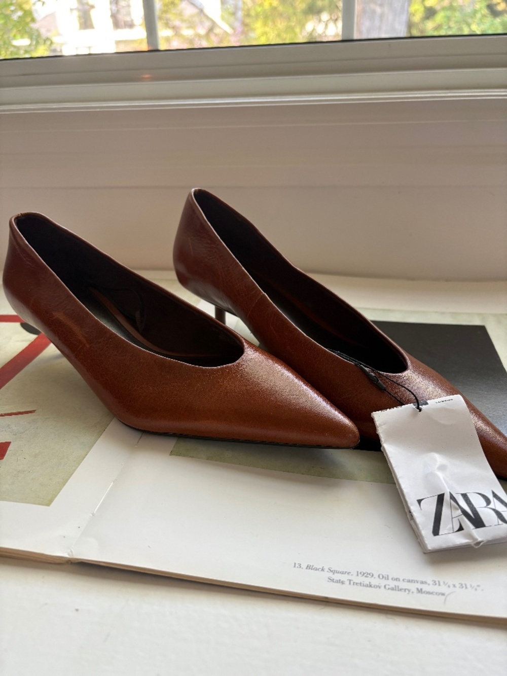 various new Zara leather shoes, heels and boots ranging from size 35-40
